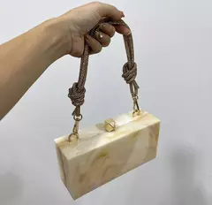 Bolsa acrílica axila quadrada para mulheres, bolsa de noite, embreagem de diamantes, bolsa de casamento, alta qualidade, design luxuoso, novo, 2022 - loja online