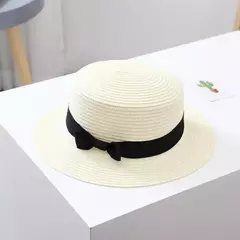 Chapéu do verão para o pai e a criança, chapéu de palha largo com viseira do sol para mulheres, praia e curso, projeto novo na internet