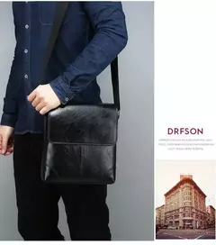 Bolsa crossbody impermeável para homens, cor sólida, grande capacidade, pasta portátil, armazenamento de couro PU, sacos de ombro, meninos - loja online