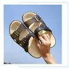 Sandálias Peep Toe antiderrapantes duráveis para homens, chinelos de praia ao ar livre, calçados casuais, verão, novos