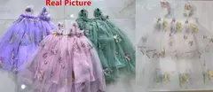 Vestido Borboleta 3D para Bebé Menina, Roupa Infantil, Festa de Aniversário, Vestidos Luxuosos Elegantes, Roupas Doce Verão, Novo, 1-5Y na internet