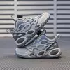 Tênis antiderrapante de basquete para crianças, resistente ao desgaste, malha, respirável, fivela rotativa, crianças pequenas, casual, formadores, moda