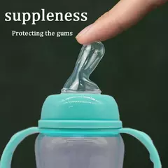 Mamadeira de grande capacidade com alça, desenho animado, material de segurança, bebê, 0-3 anos, 250ml - loja online