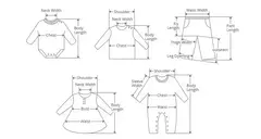 Bebê recém-nascido Cartoon Cotton Bodysuit, Macacão infantil, Roupas da moda, Roupas de menino e menina, 5pcs por lote - Wolf Magazine