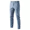 AIOPESON Algodão casual Calças Masculinas Cor sólida Ajuste fino Calças Masculinas Nova Primavera Outono Alta qualidade Calças executivas clássicas masculinas