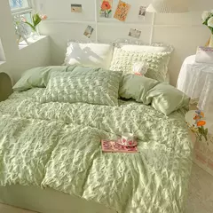 Imagem do Soft Bubble Grid Imprimir Bedding Set, Confortável Duvet Cover Set sem Núcleo, 1 * Capa de Edredão + 2 Fronha, 3PCs
