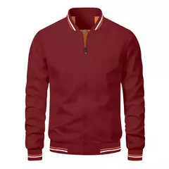 Jaqueta de beisebol casual masculina, jaqueta monocromática, roupa da moda, nova, outono - loja online