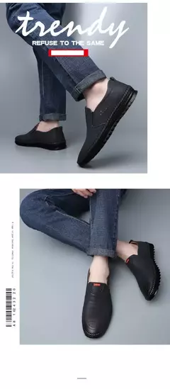 Sapato de couro casual masculino, sola macia, respirável, tendão de vaca, trabalho, dirigindo, feijão, vestido de negócios masculino - Wolf Magazine