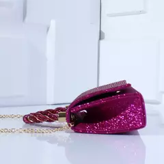 Bolsa leve bordada para mulheres, bolsa de luxo com corrente de sling, sensação alta, vestido de festa de casamento