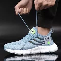 Tênis de malha respirável para mulheres e homens, tênis de plataforma confortável, esportes ao ar livre, branco, sapatos de marca masculina, novo, 2023 - loja online