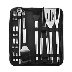 Conjunto De Ferramentas De Combinação De Churrasco, Forno De Aço Inoxidável, Saco De Pano Portátil, Ferramenta De Cozimento Ao Ar Livre