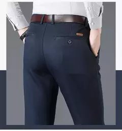 Calça justa reta masculina, calça casual de negócios, terno elástico, marca chique, primavera, outono, moda masculina, 6 cores, 2023 - Wolf Magazine