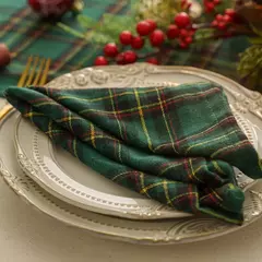 Imagem do Classic Scottish Tartan Plaid Cloth Guardanapos, casa, hotel, decoração de mesa de jantar, Natal, 40x40cm, 4pcs por conjunto, 2023