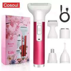 Imagem do 5 em 1 Body Hair Removal Depilador Axila Cabelo Biquíni Perna Cabelo Pêlo Púbico Electric Razor Clipper Shaver Mulheres