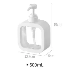 Imagem do 300/500ml dispensadores de sabão do banheiro recarregável loção shampoo chuveiro gel titular portátil dispensador viagem vazio bomba banho garrafa