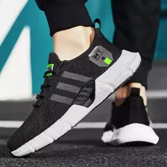 Imagem do Tênis de corrida leve macio casual masculino, tênis esportivo ao ar livre, antiderrapante para caminhada, resistente ao desgaste, tênis de corrida