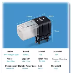 Ilona WiFi Alimentador De Peixe Dispositivo De Alimentação Automática Controle Inteligente Para Tanque De Aquário, Timing Carpa, Acessórios De Equipamento De Pesca - loja online