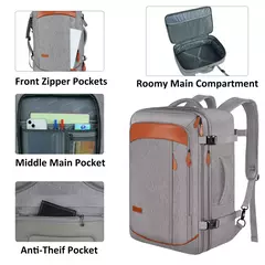 Mochila de Viagem Impermeável Multifuncional, Grande Capacidade, Bolsa para Computador de Negócios, 40L, 4 conjuntos - loja online