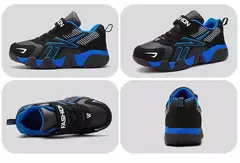 Imagem do Tênis de couro infantil, sapatos de meninos, casual, tênis, corrida, escola, esportes, crianças, meninos, moda, sapatos de caminhada, 7-12 anos