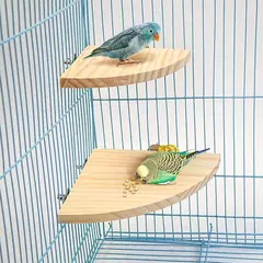 Papagaio pássaro madeira poleiro suporte plataforma retângulo em forma de leque prateleira suporte placa periquito hamster gerbil rato gaiola gaiola suprimentos