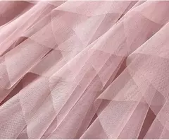 TIGENA-Tutu saia comprida de tule para mulheres, cintura alta, saia plissada, malha, rosa, moda coreana, fofa, estética, feminina, senhora, 2023