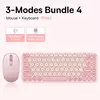 Baseus-Teclado silencioso sem fio para iPad, Bluetooth 5.0, 3.0, 2.4G, USB, EN 84 Keycaps, Tablet, Laptop, Computador, Mulheres