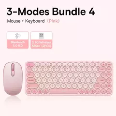 Baseus-Teclado silencioso sem fio para iPad, Bluetooth 5.0, 3.0, 2.4G, USB, EN 84 Keycaps, Tablet, Laptop, Computador, Mulheres