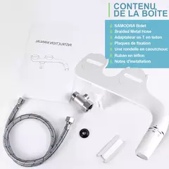 SAMODRA-Pulverizador não elétrico do bidé do bocal duplo, assento do toalete, acessórios do banheiro, chuveiro higiênico, mão direita e esquerda
