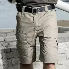 Shorts táticos militares ao ar livre para homens, shorts urbanos impermeáveis, calças trekking, tamanho grande, para caminhadas, verão - loja online
