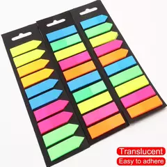 Transparente Cor Sticky Notes, Memo Pad, Índice Post Stickers, Marcadores, Escola Notepad, Material de papelaria, 200 Folhas na internet