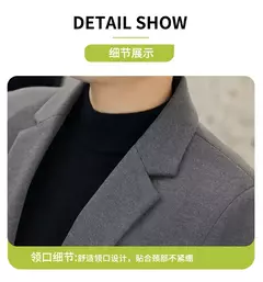 Blazer de Negócios Monocromático, Boutique Fashion Gentleman, Estilo Britânico, Casual Tudo Elegante, Negócios Confortáveis, Carreira Magra, Boutique na internet