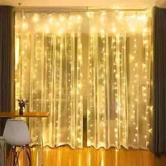 LED USB Curtain String Fairy Lights, Guirlanda de Natal, Remoto para Festa, Jardim, Casa, Decoração de Casamento, Ano Novo, 8 Modos, 6 m, 3m, 2025 - comprar online
