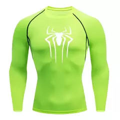 Camiseta masculina de segunda pele correndo, esportes de proteção solar Fitness Rashgarda, mangas compridas MMA, camisa de compressão, roupas de treino - loja online