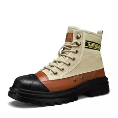 Botas de vaqueiro casuais masculinas, Sapatos de segurança plataforma para trabalho, Botas táticas militares, Montanhismo ao ar livre, Inverno - comprar online
