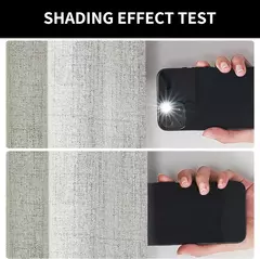 Imagem do Cortina de teto alto para sala de estar, linho falso, monocromático, 100% apagão, quarto, 350m Altura