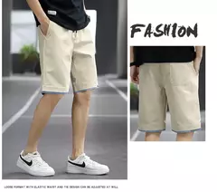 2023 verão calções masculinos esportes de cinco pontos calças soltas casual praia calças cor sólida tendência exterior wear tamanho grande shorts 8xl - comprar online