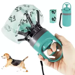 Saco de lixo exterior portátil para banheiro de animais de estimação, dispensador fecal de pá de seis garras para banheiro de cachorro
