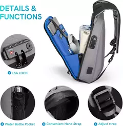 Kingsons-Mochila masculina para laptop, sacos de carregamento USB multifunções, mochilas antifurto e repelente de água, 15 in, 17 in, moda - comprar online