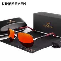 Imagem do KINGSEVEN-Alumínio Retro Óculos Funcionais para Mulheres e Homens, Fashing Óculos, Pilot Eyewear, Acessório de Luxo, Alta Qualidade, Novo
