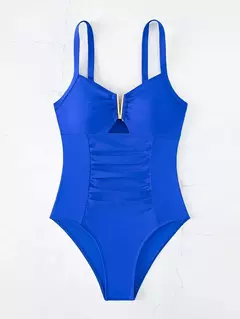 Maiô frente Ruched feminino, One Piece Swimwear, Fato de banho sexy, Roupa de praia feminina, Banho de natação, Monokini, Cortar fora, 2021 na internet