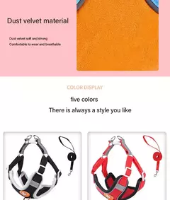 Conjunto de coleira para cães, coleira reflexiva ajustável, coleira para cães pequenos e médios, acessórios para cachorros, pomerânia - comprar online