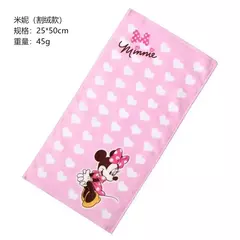 Toalha Disney Cartoon para Crianças e Adultos, Toalha Absorvente de Água, Toalha de Rosto, Minnie, Mickey Mouse, Pato Donald, Meninos e Meninas, 25x50cm na internet