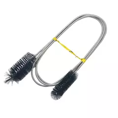 Escova de limpeza de aquário para mangueira de água tubo de ligo tubo de ar de aço inoxidável flexível tubo dobrado cabeça dupla escova limpador de tanque de peixes - comprar online