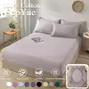 Tampas ajustáveis antiderrapantes do colchão do algodão, folha cabida com faixas elásticas, único, dobro, rei, cama queen size, 140 cm, 160 cm, 200cm