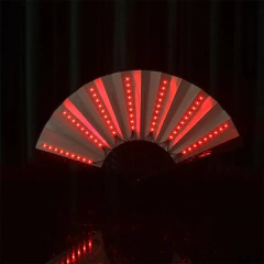 Brilho dobrável led ventilador de dança luz noite mostrar halloween natal rave festival acessórios brilho no escuro fontes festa