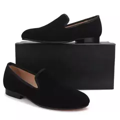 Imagem do Sapatos de fundo vermelho para homens, mocassins masculinos, sapatos de vestido de festa com deslizamento sólido, novos, tamanho 38-48