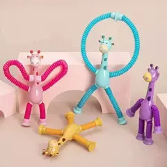 Imagem do Stretch Tube for Stress Relief, Brinquedos de ventosa, Variety Shape, Squeeze Toy para crianças, Telescópico Girafa Fidget, Fole Sensorial, Anti-Stress Squeeze Toy