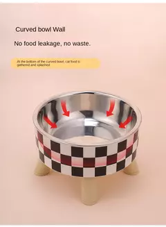 Imagem do Tigela alimentadora elevada para gatos, tigela anti-asfixia para comida de gato, tigela de água com suporte para alimentação de animais de estimação, tigelas para gatos e cães