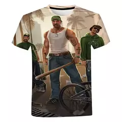 Camiseta para jogo GTA para homens e mulheres impressa em 3D, manga curta, extragrande, casual, moda Harajuku, verão, novo na internet