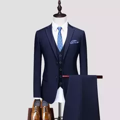 Smoking fino monocromático masculino, terno formal casual, vestido de noiva do noivo, baile e festa boutique, negócios e escritório, colete blazer e calças, M-5XL - comprar online